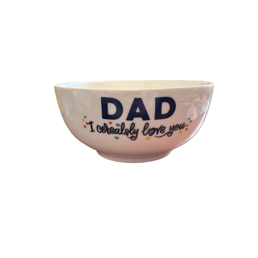 Dad I Cerealsly Love You Cereal Bowl and Spoon Set Gift for Father's Day New